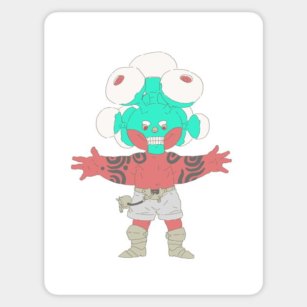 Smiling kido demon Sticker by Luc de Haan